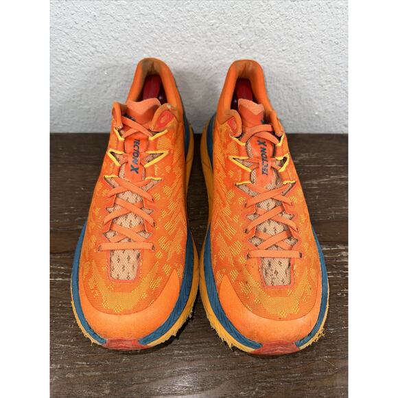 Hoka One One Tecton X Men\'s Running Shoes Orange/Blue 1123161 PORY Size 9 D main image 11